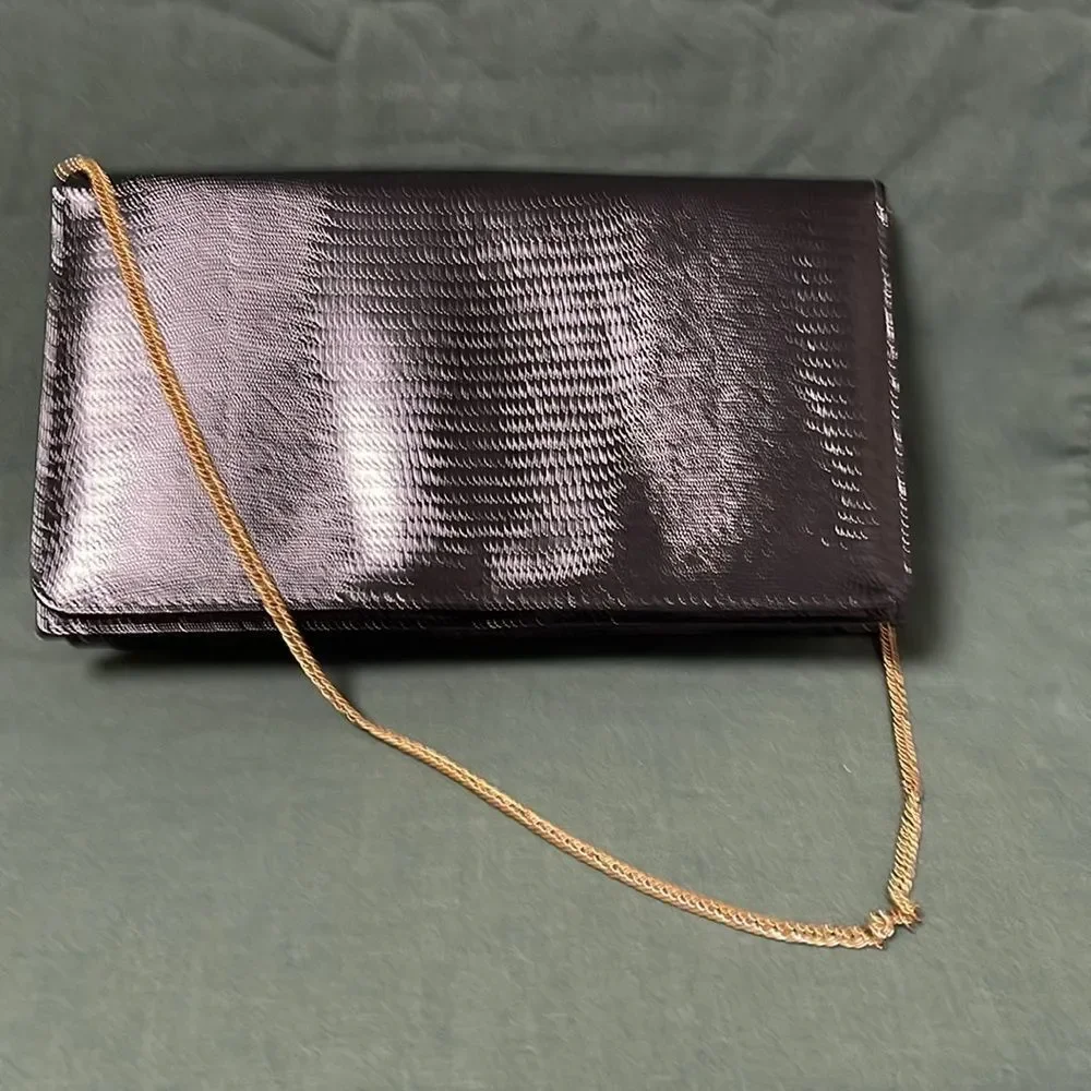 Elegant Black Shoulder or Clutch Bag Unbranded